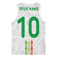 Custom Senegal Football Basketball Jersey Tricolor Traditional Patterns Sporty Style - Wonder Print Shop