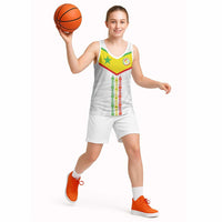 Custom Senegal Football Basketball Jersey Tricolor Traditional Patterns Sporty Style - Wonder Print Shop