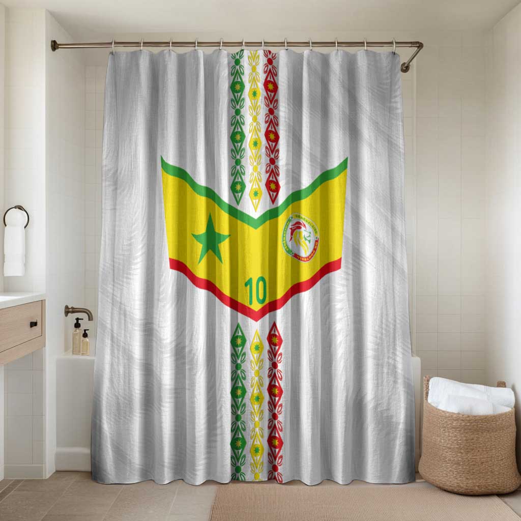 Custom Senegal Football Bathroom Set Tricolor Traditional Patterns Sporty Style - Wonder Print Shop