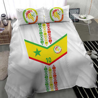 Custom Senegal Football Bedding Set Tricolor Traditional Patterns Sporty Style - Wonder Print Shop