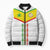 Custom Senegal Football Bomber Puffer Jacket Tricolor Traditional Patterns Sporty Style - Wonder Print Shop