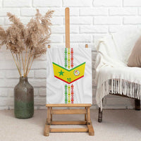 Custom Senegal Football Canvas Wall Art Tricolor Traditional Patterns Sporty Style - Wonder Print Shop
