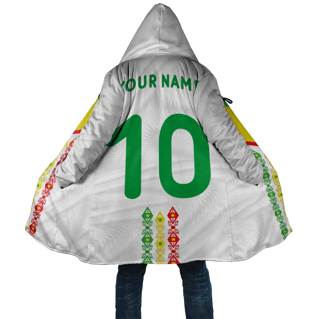 Custom Senegal Football Cloak Tricolor Traditional Patterns Sporty Style - Wonder Print Shop