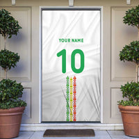 Custom Senegal Football Door Cover Tricolor Traditional Patterns Sporty Style - Wonder Print Shop