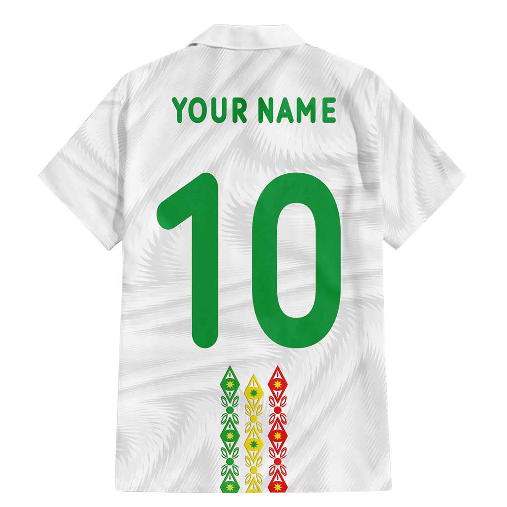 Custom Senegal Football Family Matching Mermaid Dress and Hawaiian Shirt Tricolor Traditional Patterns Sporty Style - Wonder Print Shop