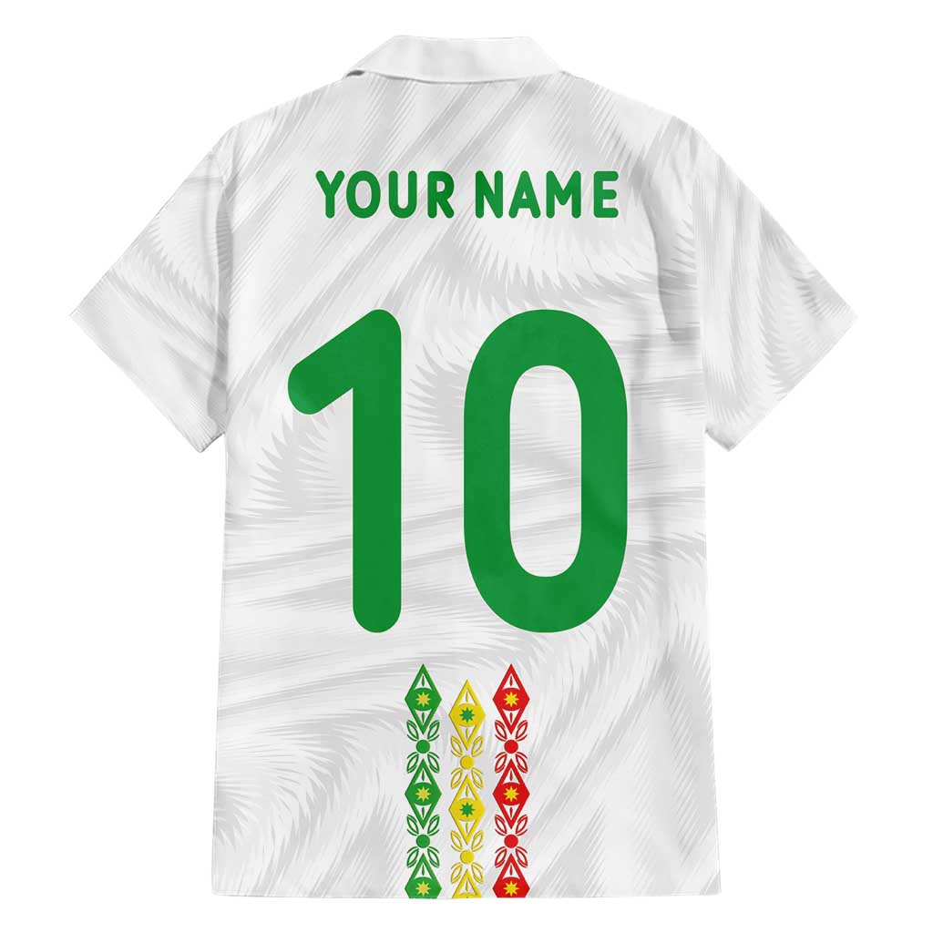 Custom Senegal Football Family Matching Short Sleeve Bodycon Dress and Hawaiian Shirt Tricolor Traditional Patterns Sporty Style - Wonder Print Shop