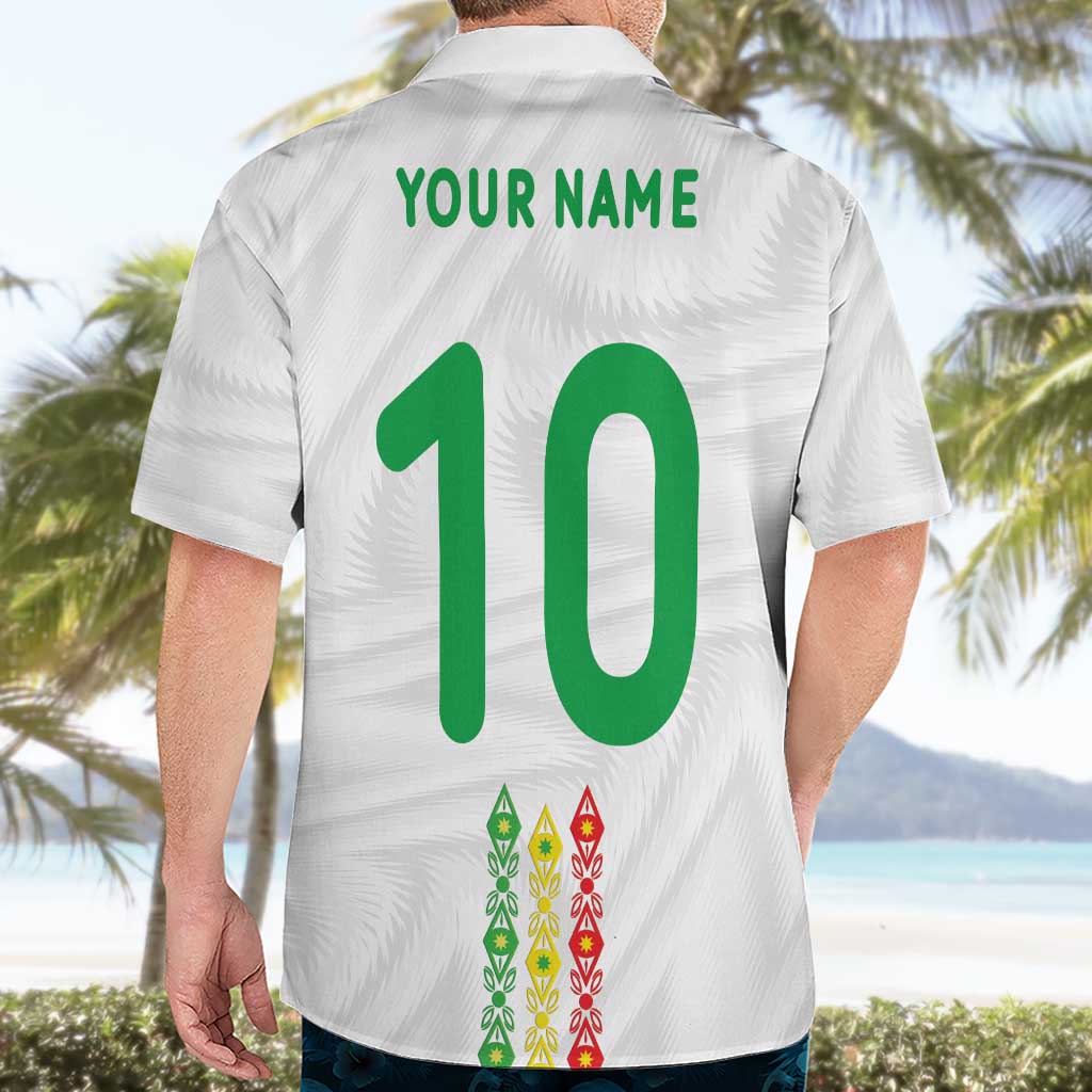 Custom Senegal Football Hawaiian Shirt Tricolor Traditional Patterns Sporty Style - Wonder Print Shop