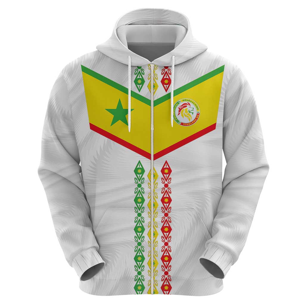 Custom Senegal Football Hoodie Tricolor Traditional Patterns Sporty Style - Wonder Print Shop