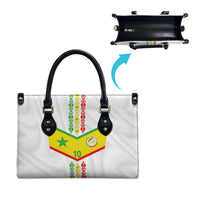 Custom Senegal Football Leather Bag Tricolor Traditional Patterns Sporty Style - Wonder Print Shop