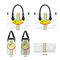 Custom Senegal Football Leather Bag Tricolor Traditional Patterns Sporty Style - Wonder Print Shop