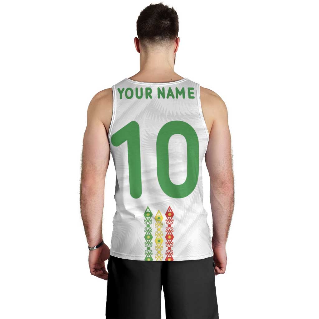 Custom Senegal Football Men Tank Top Tricolor Traditional Patterns Sporty Style - Wonder Print Shop