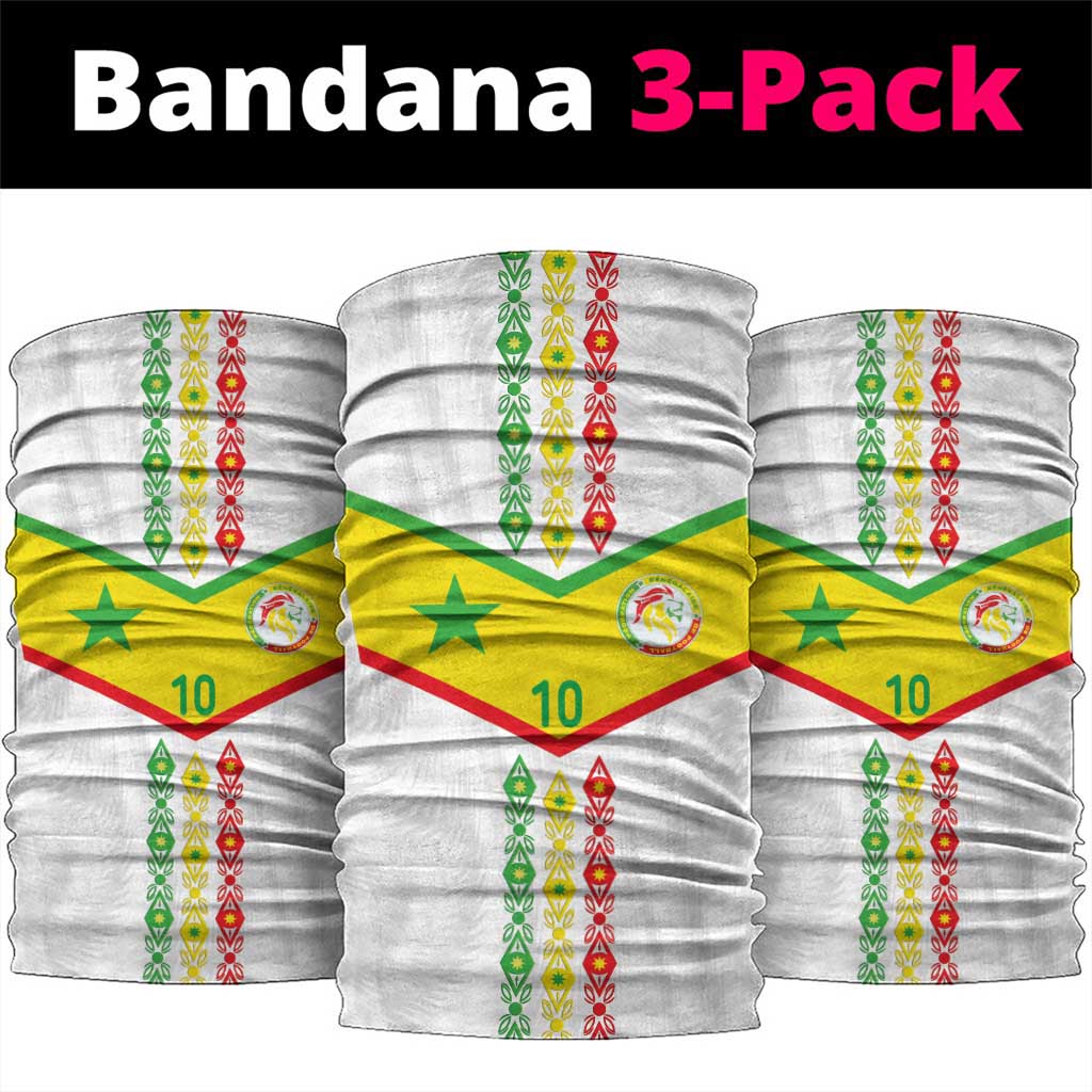 Senegal Football Neck Gaiter Tricolor Traditional Patterns Sporty Style LT03