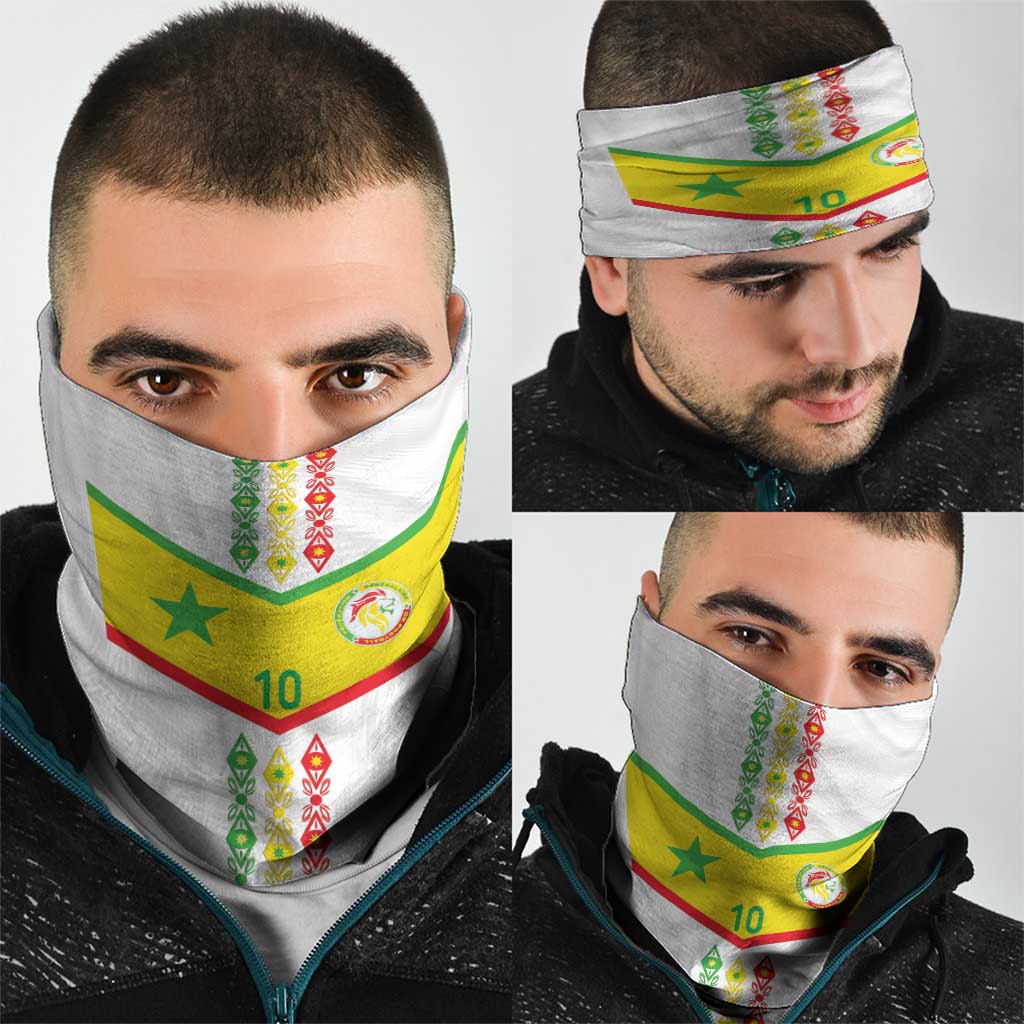 Senegal Football Neck Gaiter Tricolor Traditional Patterns Sporty Style LT03