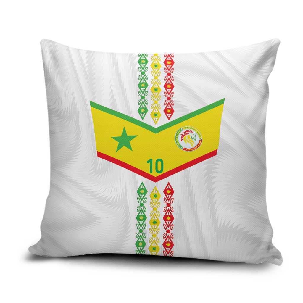 Custom Senegal Football Pillow Cover Tricolor Traditional Patterns Sporty Style - Wonder Print Shop