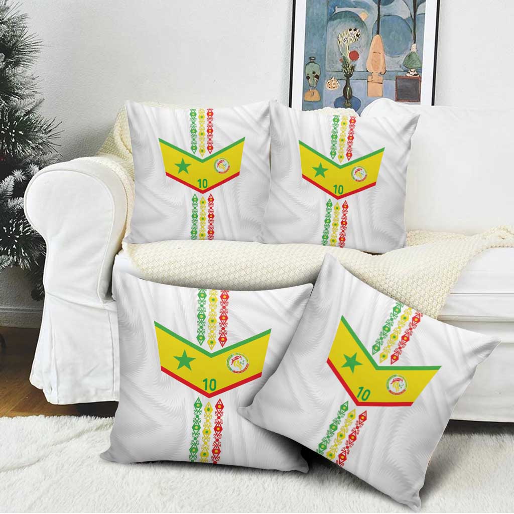 Custom Senegal Football Pillow Cover Tricolor Traditional Patterns Sporty Style - Wonder Print Shop