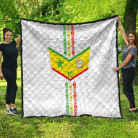 Custom Senegal Football Quilt Tricolor Traditional Patterns Sporty Style - Wonder Print Shop