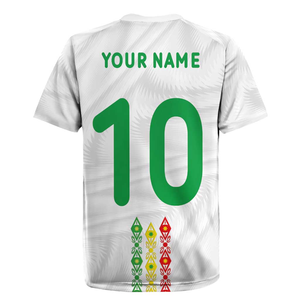 Custom Senegal Football Rugby Jersey Tricolor Traditional Patterns Sporty Style - Wonder Print Shop