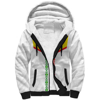 Custom Senegal Football Sherpa Hoodie Tricolor Traditional Patterns Sporty Style - Wonder Print Shop