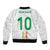 Custom Senegal Football Sleeve Zip Bomber Jacket Tricolor Traditional Patterns Sporty Style - Wonder Print Shop