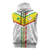 Custom Senegal Football Sleeveless Zip Hoodie Tricolor Traditional Patterns Sporty Style - Wonder Print Shop
