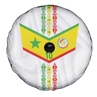Custom Senegal Football Spare Tire Cover Tricolor Traditional Patterns Sporty Style - Wonder Print Shop