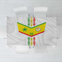 Custom Senegal Football Tablecloth Tricolor Traditional Patterns Sporty Style - Wonder Print Shop