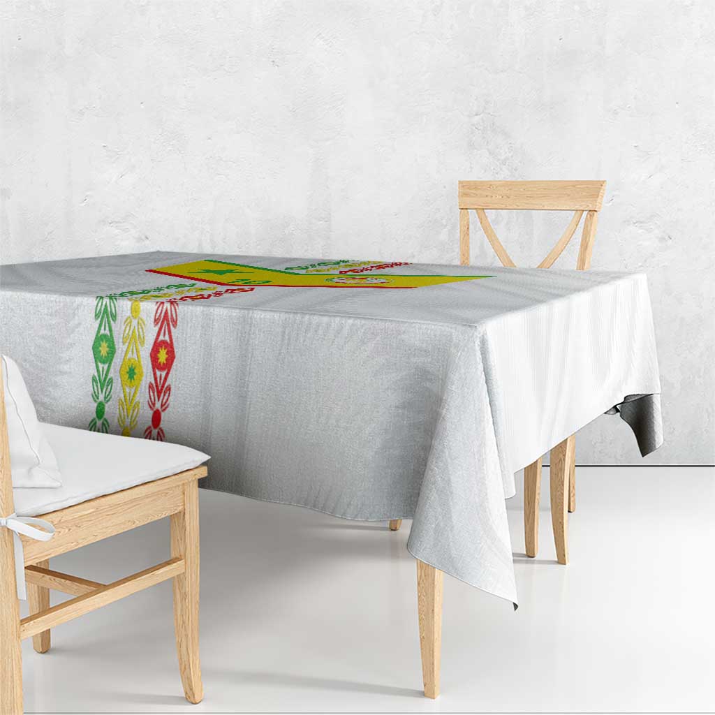 Custom Senegal Football Tablecloth Tricolor Traditional Patterns Sporty Style - Wonder Print Shop