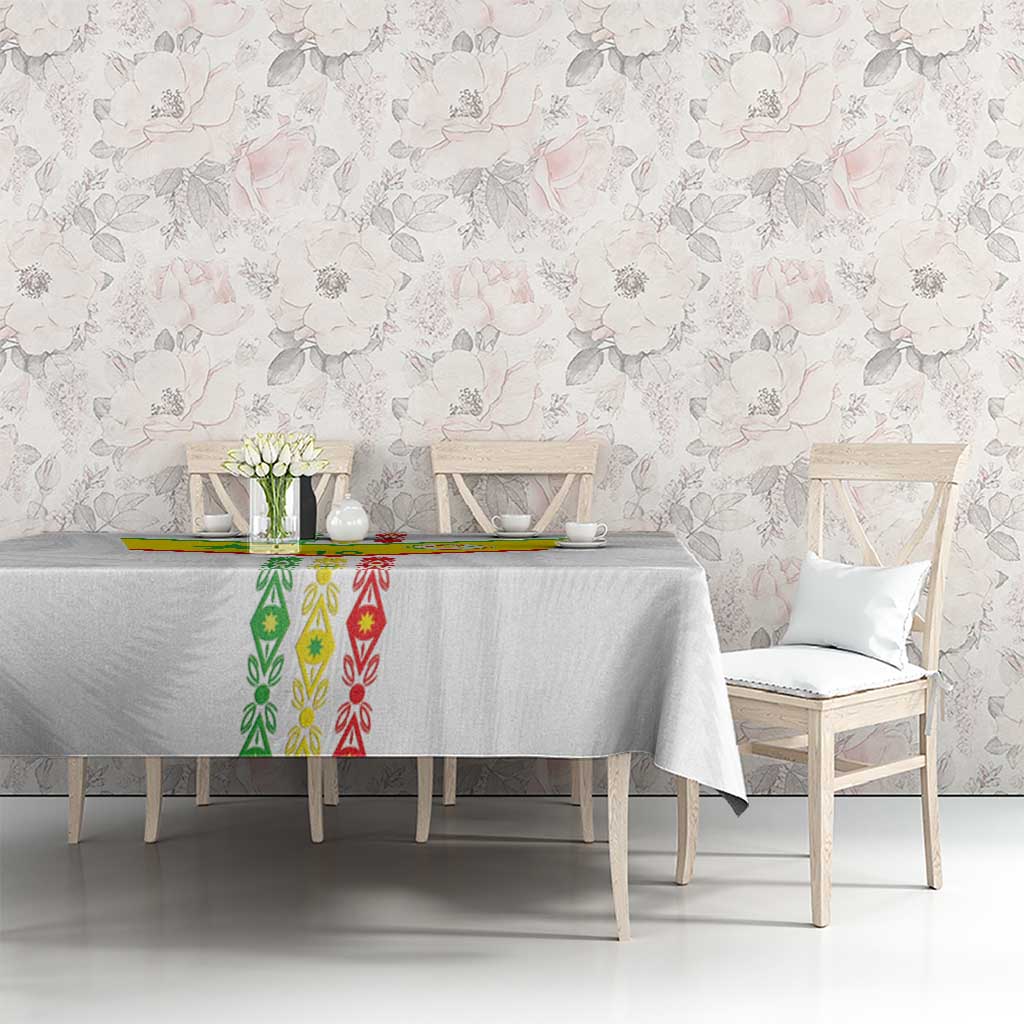 Custom Senegal Football Tablecloth Tricolor Traditional Patterns Sporty Style - Wonder Print Shop