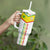 Custom Senegal Football Tumbler With Handle Tricolor Traditional Patterns Sporty Style - Wonder Print Shop