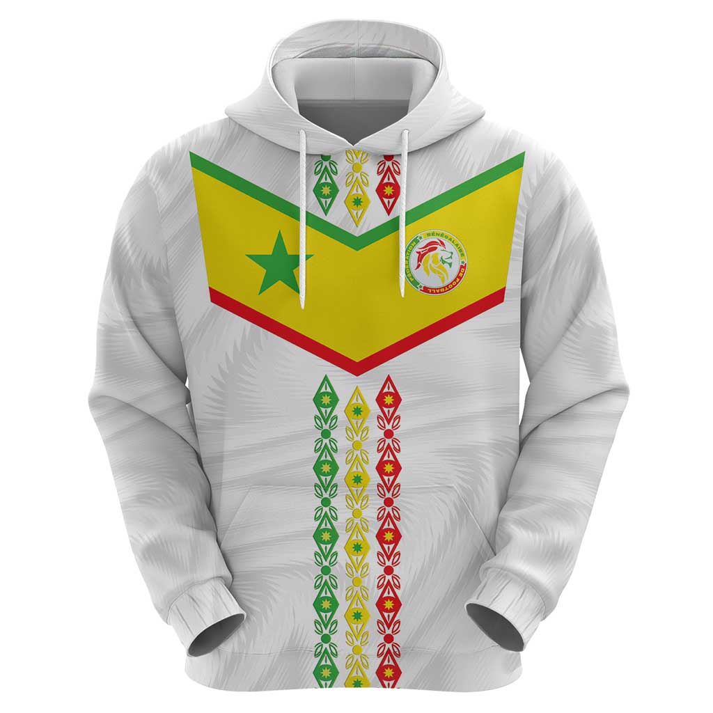 Custom Senegal Football Zip Hoodie Tricolor Traditional Patterns Sporty Style - Wonder Print Shop