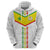 Custom Senegal Football Zip Hoodie Tricolor Traditional Patterns Sporty Style - Wonder Print Shop