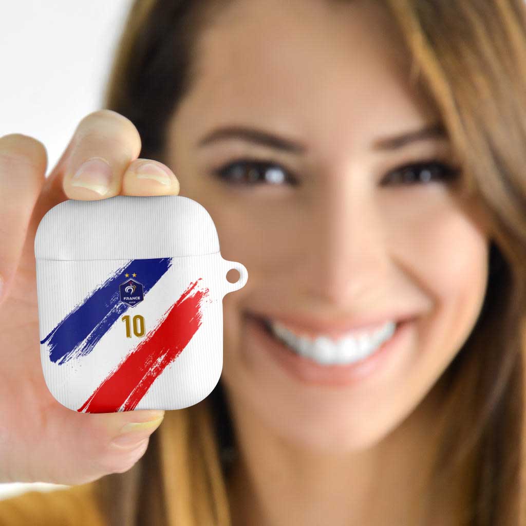 Custom France Foorball AirPods Case Les Bleus Tricolor Brush Style - Wonder Print Shop