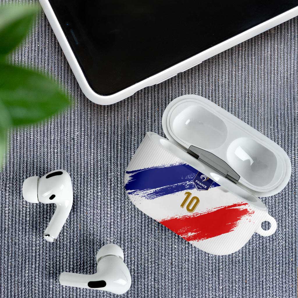 Custom France Foorball AirPods Case Les Bleus Tricolor Brush Style - Wonder Print Shop