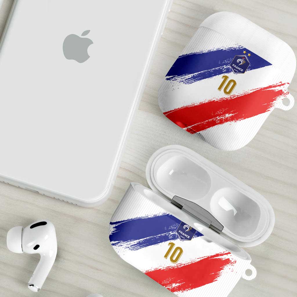 Custom France Foorball AirPods Case Les Bleus Tricolor Brush Style - Wonder Print Shop