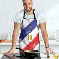 Custom France Foorball Apron Les Bleus Tricolor Brush Style - Wonder Print Shop