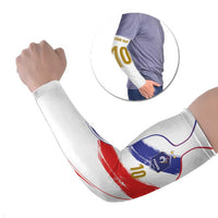 Custom France Foorball Arm Sleeves Les Bleus Tricolor Brush Style - Wonder Print Shop