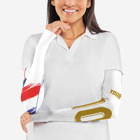 Custom France Foorball Arm Sleeves Les Bleus Tricolor Brush Style - Wonder Print Shop