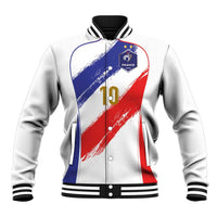 Custom France Foorball Baseball Jacket Les Bleus Tricolor Brush Style - Wonder Print Shop
