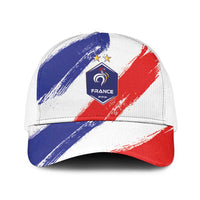 France Foorball Baseball Net Cap Les Bleus Tricolor Brush Style - Wonder Print Shop