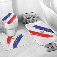 Custom France Foorball Bathroom Set Les Bleus Tricolor Brush Style - Wonder Print Shop