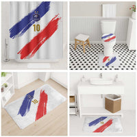Custom France Foorball Bathroom Set Les Bleus Tricolor Brush Style - Wonder Print Shop