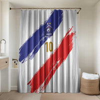 Custom France Foorball Bathroom Set Les Bleus Tricolor Brush Style - Wonder Print Shop