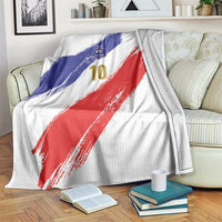 Custom France Foorball Blanket Les Bleus Tricolor Brush Style - Wonder Print Shop