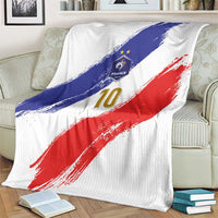 Custom France Foorball Blanket Les Bleus Tricolor Brush Style - Wonder Print Shop