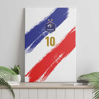 Custom France Foorball Canvas Wall Art Les Bleus Tricolor Brush Style - Wonder Print Shop