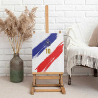 Custom France Foorball Canvas Wall Art Les Bleus Tricolor Brush Style - Wonder Print Shop