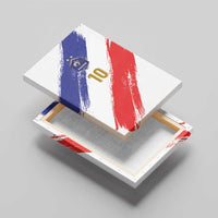 Custom France Foorball Canvas Wall Art Les Bleus Tricolor Brush Style - Wonder Print Shop