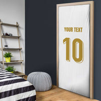 Custom France Foorball Door Cover Les Bleus Tricolor Brush Style - Wonder Print Shop