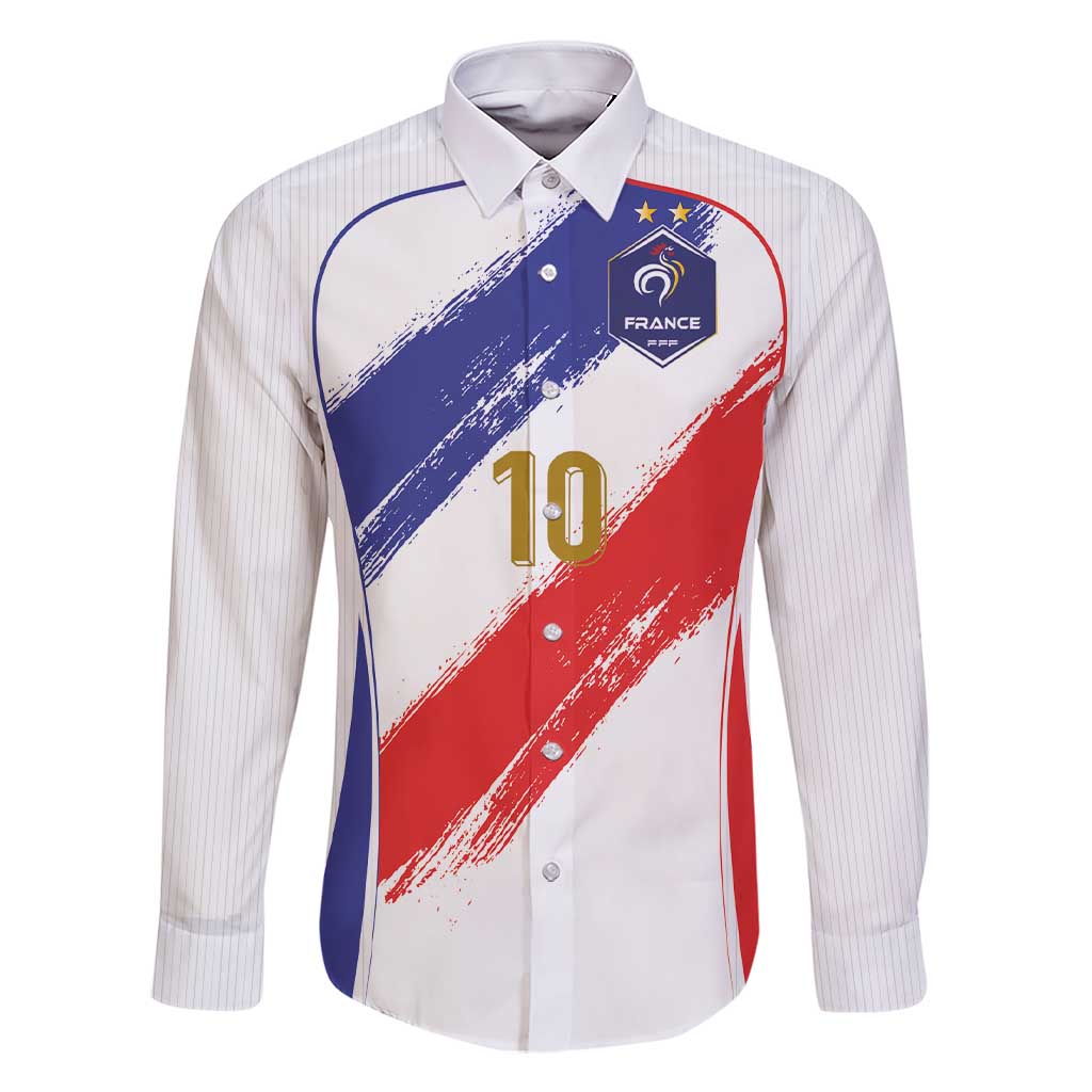 Custom France Foorball Family Matching Short Sleeve Bodycon Dress and Hawaiian Shirt Les Bleus Tricolor Brush Style - Wonder Print Shop