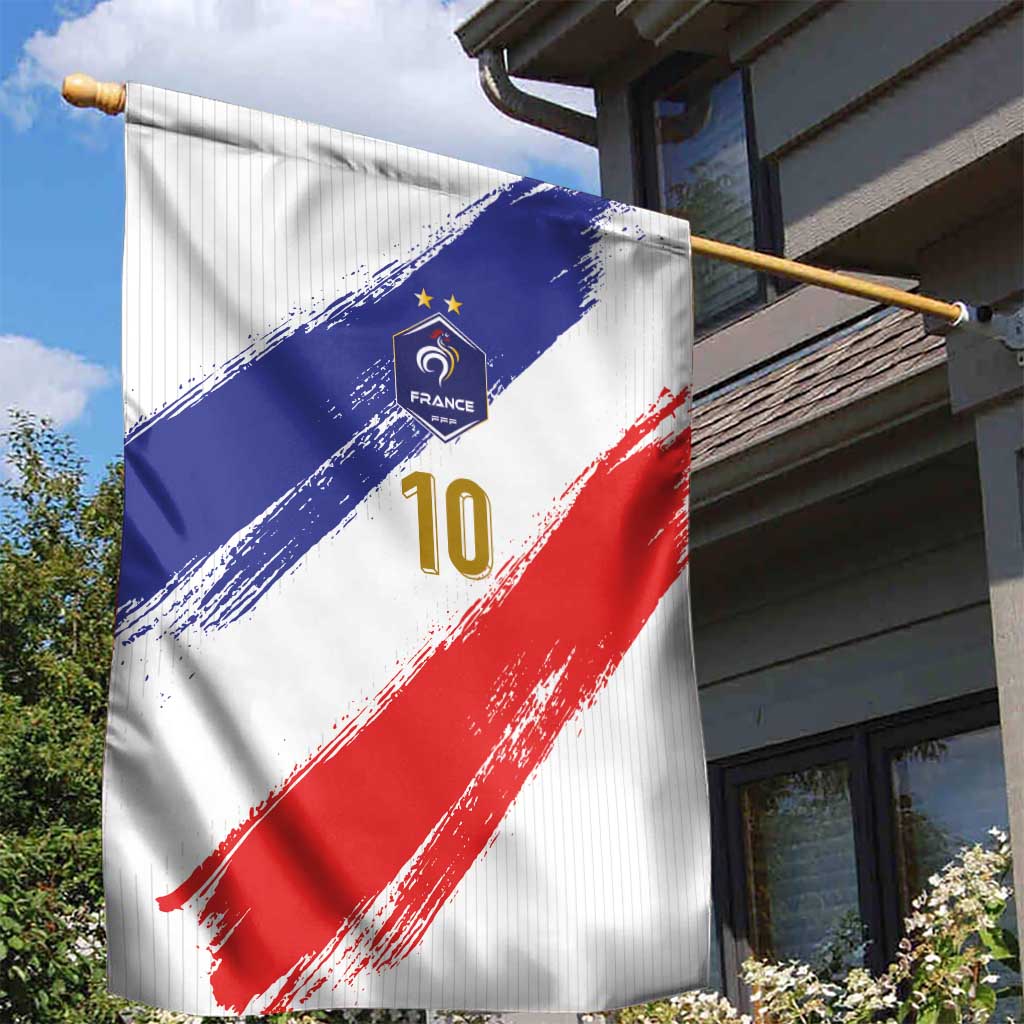 Custom France Foorball Garden Flag Les Bleus Tricolor Brush Style - Wonder Print Shop